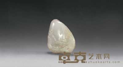 清 白玉云海坠 长6cm